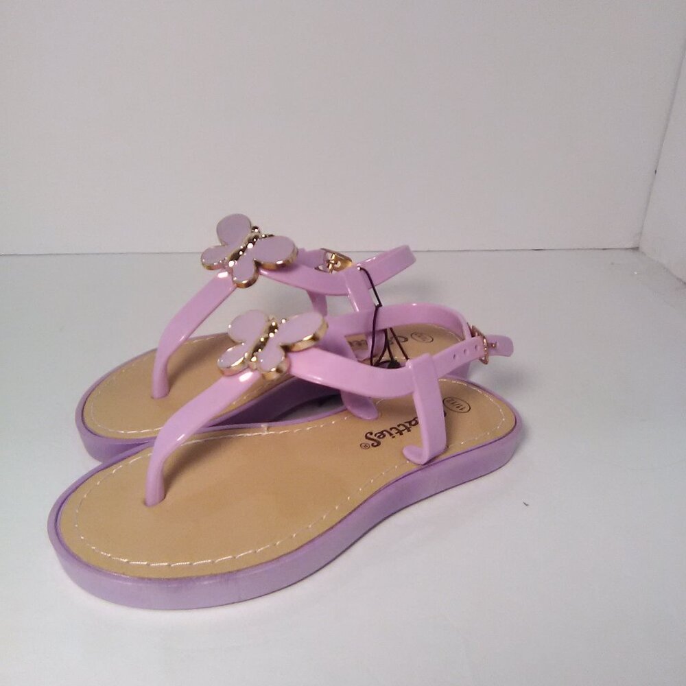 Chatties Toddler/Girls Flat Sandals Flip/Flops Color Purple/Tan Size 11/…